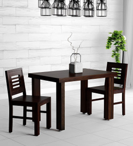 LOONART Solid Sheesham Wood Two Seater Dining Set For Dining Room, Café. Solid Wood 2 Seater Dining Set