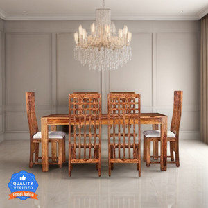 Kendalwood Furniture Premium Dining Room Furniture Wooden Dining Table with 6 Chairs Solid Wood 6 Seater Dining Set