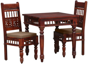 jangid Handicraft Solid Sheesham Wood 2 Seater Dining Table With 2 Chairs Dining Room Furniture Solid Wood 2 Seater Dining Set
