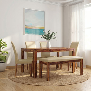 Flipkart Perfect Homes Sheesham wood Solid Wood 6 Seater Dining Set