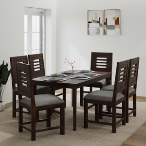 Allie Wood Rosewood (Sheesham) Solid Wood 6 Seater Dining Set