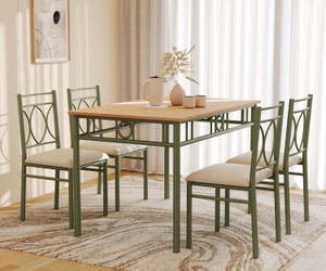 Flipkart Perfect Homes Vienzo Indoor & Outdoor Dining Room and Living Room Metal 4 Seater Dining Set