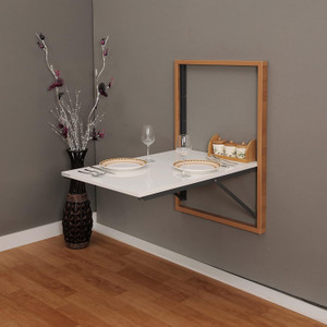 FLORA Wall Mount Shelves Utility Table & Shelf Folding Table without wooden board Metal 6 Seater Dining Table
