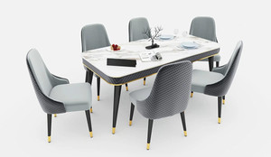 Woodenspace Solid Wood 6 Seater Wooden Dining Set for Dining Room & Kitchen| Rosewood Solid Wood 6 Seater Dining Table