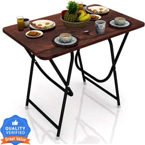 wow craft Space Saver Foldable and Portable Engineered Wood 2 Seater Dining Table