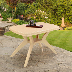 Nilkamal Shahenshah Kross Leg Rectangular 4 Seater Plastic Dining Table| For Dining Room| Plastic 4 Seater Dining Table