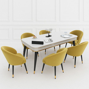 Woodenspace Solid Wood 6 Seater Wooden Dining Set for Dining Room & Kitchen| Rosewood Solid Wood 6 Seater Dining Table