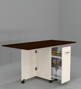 SPECIALITY PANELS Folding dining Table with Crockery unit & installation provided by brand Engineered Wood 6 Seater Dining Table