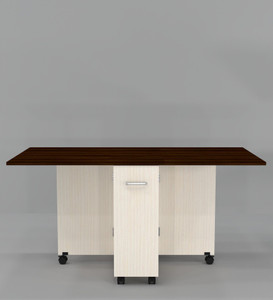 SPECIALITY PANELS Folding dining Table with Crockery unit & installation provided by brand Engineered Wood 6 Seater Dining Table