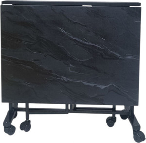 ekam futuretech Engineer wood (Black Marble) Metal 4 Seater Dining Table