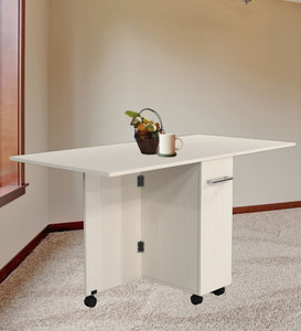 SPECIALITY PANELS Folding dining Table with Crockery unit & storage shelf with Termites resistance Engineered Wood 6 Seater Dining Table
