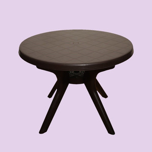 ARLAVYA Magna Model Sturdy Round Table for Home Garden Cafeteria Plastic 4 Seater Dining Table