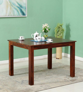 DRYLC FURNITURE Solid Sheesham Wood 4 Seater Dining Table Withour Chair For Dining Room / Hotel Solid Wood 4 Seater Dining Table