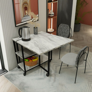 RoyalThum 6-Seater Folding Dining Table | Multi-Purpose Kitchen, Study, Ironing & Party Solid Wood 6 Seater Dining Table