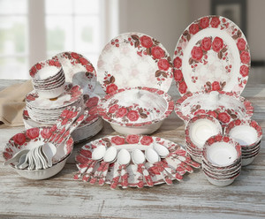 Radhe Crockery by OROMAX Pack of 84 Melamin Dinner Set Price in India Buy  Radhe Crockery by OROMAX Pack of 84 Melamin Dinner Set online at