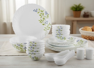 LAOPALA Pack of 35 Opalware Novo Collection Lush Greens Dinner Set - Main Image