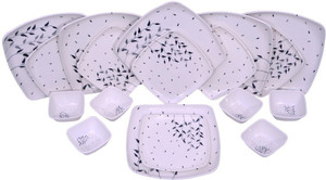 CARNIVAL Pack of 24 Melamin Square Lito Model Beautyful Dinner Set 24 Pcs Of Melamine Dinner Set