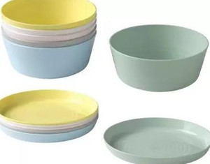 IKEA Pack of Plastic Dinner set 12, plates 6, Bowel (Pack of 2,  Plates Bowl Dinner Set Price in India Buy IKEA Pack of Plastic  Dinner