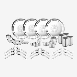 Pigeon Pack of 42 Stainless Steel Dinner Set Price in India Buy Pigeon  Pack of 42 Stainless Steel Dinner Set online at - Main Image