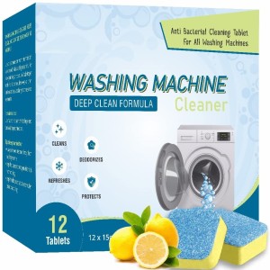 BELENZO Washing Machine Cleaning Tablet, Descaling Powder Tablets LEMON YELLOW Dishwashing Detergent