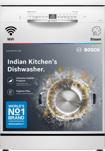 BOSCH SMS6IKW01I Home Connect Free Standing 14 Place Settings Dishwasher