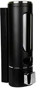 JIMIKRON Wall Mounted Hand Wash Black Capsule Liquid Soap Dispenser for Bathroom Plastic Bathroom Set