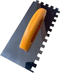 FACILE 12 MM Stainless Steel Notch Trowel 280 x 130 x 0.8 MM Stainless Steel Trowel