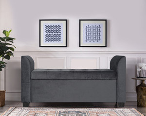 Trevi Polo Storage Bench Fabric Settee