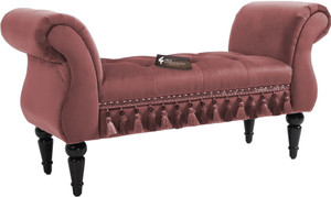 CRUZ INTERNATIONAL Multipurpose Fabric Wood Bench for Living Room and Balcony Solid Wood Settee