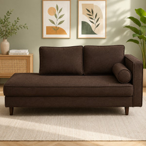DMKDecor Right arm Chaise Lounger Settee for livingroom Bedroom Office Hotel Fabric Diwan