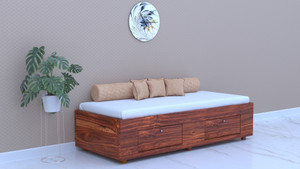 SHRI MINTU'S Sheesham Wood Diwan Bed with Storage for Bedroom Living Room |Single Bed Solid Wood Diwan