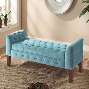 TFS Luxurious Bench settee with Storage Box 2 seatter For Bedroom, Living,office Solid Wood Settee