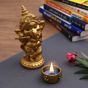 BECKON VENTURE Handcrafted Lord Ganesha Idols for home decor|Meditating Ganesh|Ganesha Idol for gifts And home|Home décor showpieces|table decoration items| Ganesha statue in Religious Idols|ganesh idol in Spiritual & Festive Décor |Ganesh ji ki murti|ganpati|handicraft items| decorativeitems|statues|Statue of gods|ganesh Statue for home|Showpieces &Figurines|showpiece gift sets|showpiece for living room|Ganesha showpiece |showpieces in home| Decorative Showpiece  -  15 cm