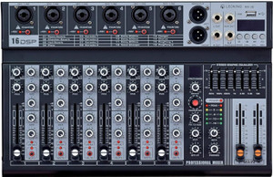 KH Professional 6 Channel Mixer with Mp3 USB Player, Bluetooth, PC Soundcard, Wired DJ Controller