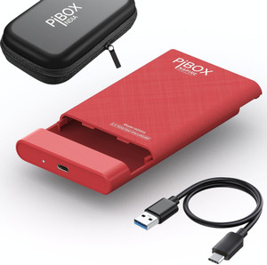 pibox india 2.5 inch Hard Drive Enclosure with UASP, 6Gbps, USB 3.1 to SATA III, Tool-Free, Plug and Play External Hard Drive Case Enclosure for 7mm/9.5mm 2.5" SSD Laptop HDD for Toshiba Samsung WD, Xbox PC TV
