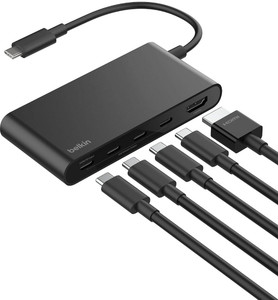 BELKIN Connect USB-C 5-in-1 Multiport Hub 100W AVC021fqBK Docking ...