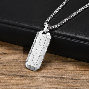 Faizam Collection Commando Locket Stainless Steel For boys Girls And bikers Plain Silver Dog Tag