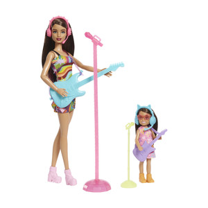 BARBIE Dolls & Accessories, Sisters Pop Star-Themed Playset