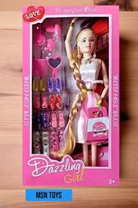 MSN A6Doll Beautiful Fashion Doll with Movable Hands and beautiful hair Z1