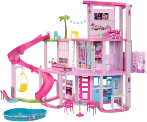 BARBIE Dreamhouse, 75+ Pieces, Pool Party Doll House with Story