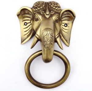 SUSAJJIT DECOR Glorious Brass Door Knocker of Elephant Hand Made Carving Brass Door Knocker