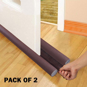 PILONG Door Bottom Sealing Strip Guard for Home | Door Stoppers Door Closer Bottom Brown Sealing Strip (39 Inch)(PACK OF 1) Door Mounted Door Stopper