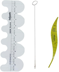 LECRAFT Scallop Ruler, Loop Turner, S Scale. 3 Pc Drafting Kit Price in ...