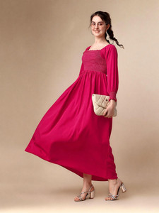 Sheetal Associates Women Maxi Pink Full Length Dress