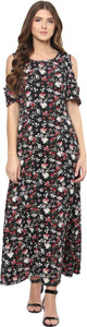 HARPA Women Maxi Black Full Length Dress