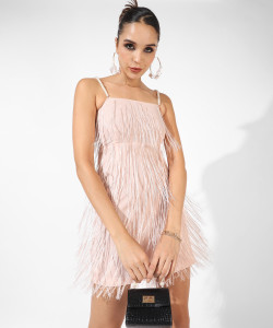 CAMPUS SUTRA Women A-line Pink Above Knee/Mid Thigh Length Dress