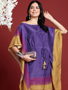 ANOUK Women Kaftan Blue Knee Length Dress