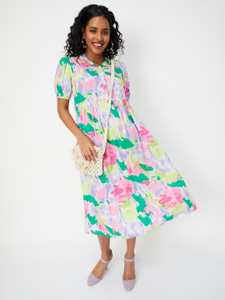 MAX Women A-line Multicolor Midi/Calf Length Dress