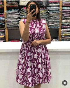 GonerDham Women Fit and Flare White Below Knee Dress