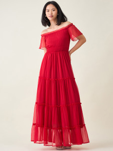 AAYU Women Maxi Red Full Length Dress